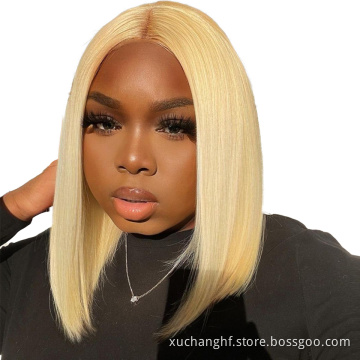 Wholesale 613 blonde bob human hair wigs,wholesale price peruvianshort 613 human hair lace front wigs for black women